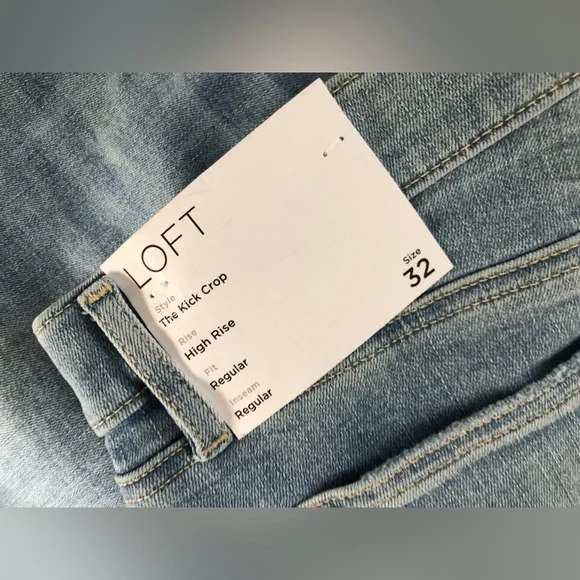 New loft button high rise crop jeans - Picture 4 of 4
